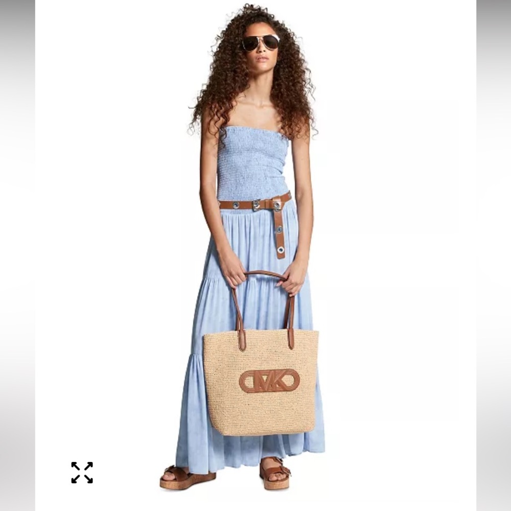 Michael Kors Women’s Sunbleached Smocked Maxi Dress